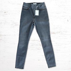 GOOD AMERICAN Good Waist Jeans in Gray Skinny Size 6/28 High Waist NEW WITH TAGS